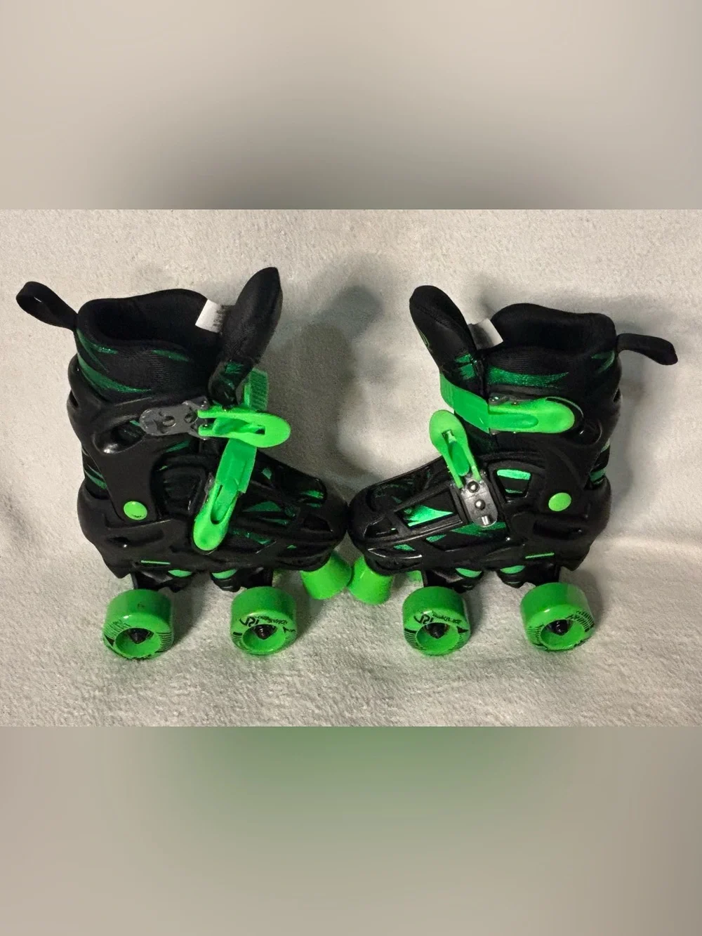Roller Derby Kids Quad Roller Skates - Black with Green Accents